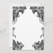 Elegante Schwarz-Weiß-Hochzeit Save The Date (Rückseite)