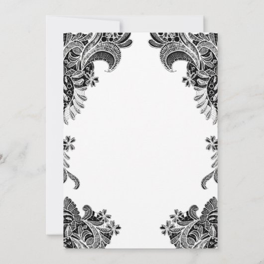 Elegante Schwarz-Weiß-Hochzeit Save The Date (Rückseite)