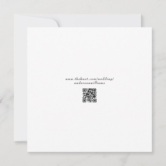 Elegante Schwarz-Weiß-Hochzeit speichern Sie das D Einladung (Rückseite)