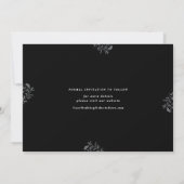 Elegante Schwarz-Weiß-Hochzeit speichert das Datum Save The Date (Rückseite)