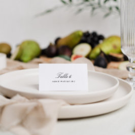 Elegante Schwarz-Weiß-Hochzeiten-Platzkarten Tischnummer