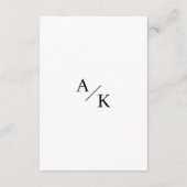 Elegante Schwarz-Weiß-Hochzeitsdetails Begleitkarte (Rückseite)