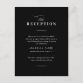 Elegante Schwarz-Weiß-Hochzeitsempfehlung Begleitkarte (Vorderseite)