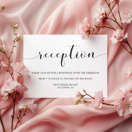 Elegante Schwarz-Weiß-Hochzeitskarte Einladung