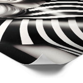 Elegante Schwarz-Weiß-Illustration Poster (Ecke)