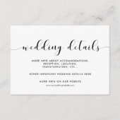 Elegante Schwarz-Weiß-Karte Begleitkarte (Vorderseite)