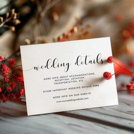 Elegante Schwarz-Weiß-Karte Begleitkarte