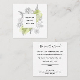 Elegante Schwarz-Weiß-Karte Quadratische Visitenkarte