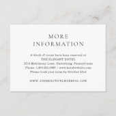 Elegante Schwarz-Weiß-Klassik-Hochzeit Begleitkarte (Vorderseite)