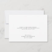 Elegante Schwarz-Weiß-Klassik Hochzeit Vielen Dank Dankeskarte (Rückseite)