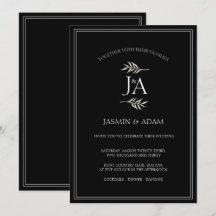 Elegante Schwarz-Weiß-Klassische Hochzeiten