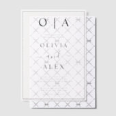 Elegante Schwarz-Weiß-Klassische Hochzeitseinladun Pergament Einladungen (Versetzt (Einladung))