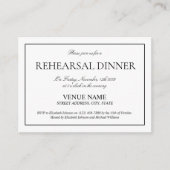 Elegante Schwarz/Weiß-Klassische SkriptProbe Begleitkarte (Vorderseite)