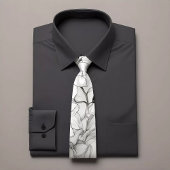 Elegante Schwarz-Weiß-Krawatte Krawatte