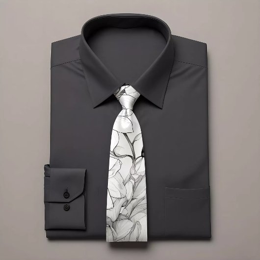 Elegante Schwarz-Weiß-Krawatte Krawatte