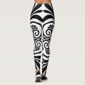 Elegante Schwarz-Weiß-Leggings Leggings (Rückseite)