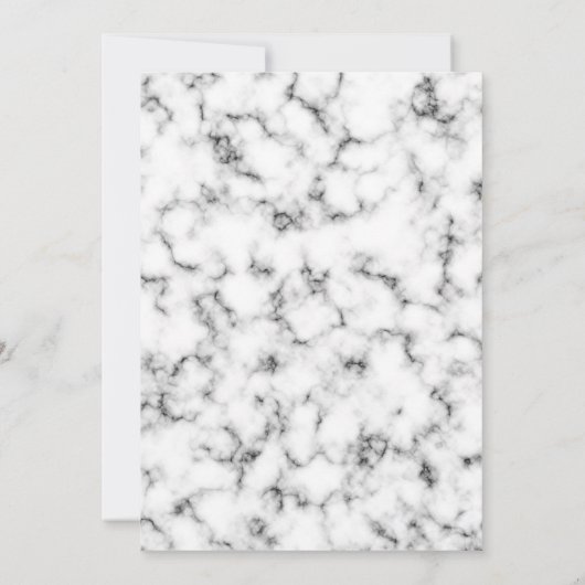 Elegante Schwarz-Weiß-Marmor-Textur Bar mitzvah Einladung (Rückseite)