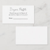 Elegante Schwarz-Weiß-Minimalistische Geschlechter Begleitkarte (Vorne/Hinten)