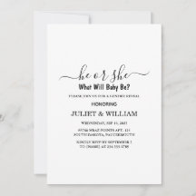 Elegante Schwarz-Weiß-Minimalistische Geschlechter