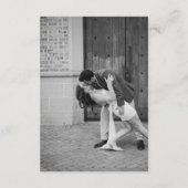 Elegante Schwarz-Weiß-Moderne Hochzeit Begleitkarte (Rückseite)