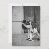 Elegante Schwarz-Weiß-Moderne Hochzeit Einladung (Rückseite)