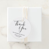 Elegante Schwarz-Weiß-Moderne Hochzeit Geschenkanhänger (Beispiel)