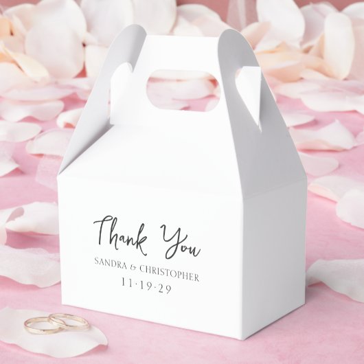 Elegante Schwarz-Weiß-Moderne Hochzeit Geschenkschachtel (Hochzeit)