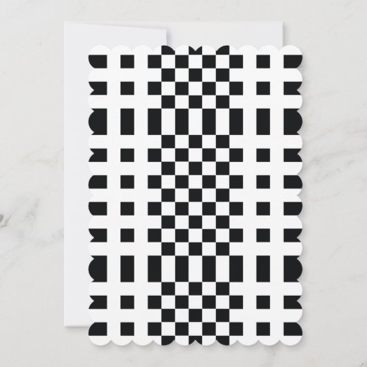 Elegante Schwarz-Weiß-Moderne Save The Date (Rückseite)