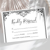 Elegante Schwarz-Weiß-Monogramm-Hochzeit