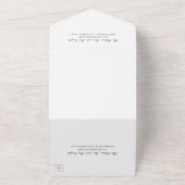 Elegante Schwarz-Weiß-Monogramm-Hochzeit All In One Einladung (Außenbereich)