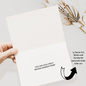 Elegante Schwarz-Weiß-Monogramm-Hochzeit Dankeskarte