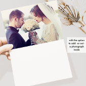 Elegante Schwarz-Weiß-Monogramm-Hochzeit Dankeskarte