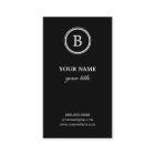 Elegante Schwarz-Weiß-Monogramm-Visitenkarten