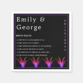 Elegante Schwarz-Weiß-Neongras-Hochzeit im Herbst Serviette (Vorderseite)