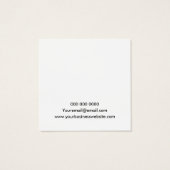 Elegante Schwarz-Weiß-Ohrring-Grafikkarte (Rückseite)