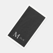 Elegante Schwarz-Weiß-Papierhandtücher Serviette (Ecke)