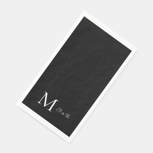 Elegante Schwarz-Weiß-Papierhandtücher Serviette (Ecke)