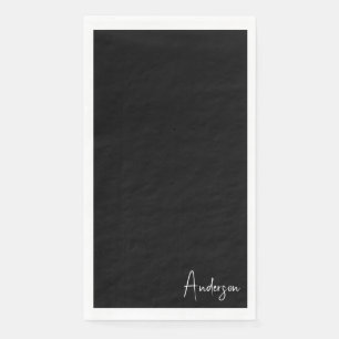 Elegante Schwarz-Weiß-Papierhandtücher Serviette