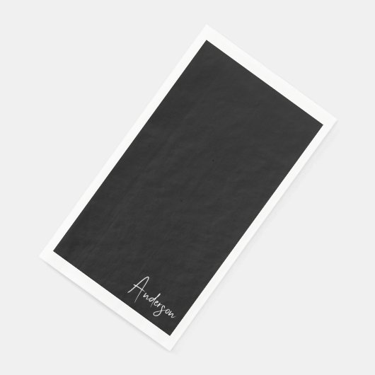 Elegante Schwarz-Weiß-Papierhandtücher Serviette (Ecke)