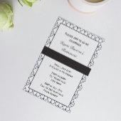 Elegante Schwarz-Weiß-Party Einladung
