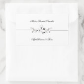 Elegante Schwarz-Weiß-Produktetiketten Rechteckiger Aufkleber (Tasche)