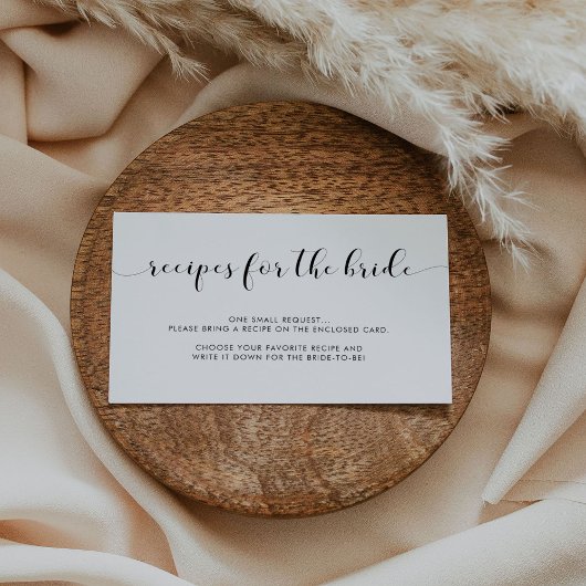 Elegante Schwarz-Weiß-Rezeptionskarte Begleitkarte