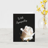 Elegante Schwarz-Weiß-Rose-Sympathie-Karte Karte (Gelbe Blume)