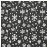 Elegante Schwarz-Weiß-Schneeflocken Stoff (Muster)