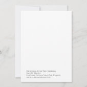 Elegante Schwarz-Weiß-Schrift-Kalligraphie Einladung (Rückseite)