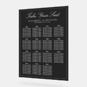 Elegante Schwarz-Weiß-Script-Hochzeitssitze Acrylschild (Winkel)