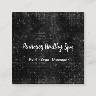 Elegante Schwarz-Weiß-Square-Visitenkarte Quadratische Visitenkarte