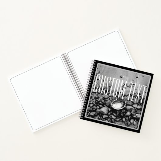 ELEGANTE SCHWARZ-WEISS STONE MUSCHEL STRAND NATURF NOTIZBLOCK (Innenseite)