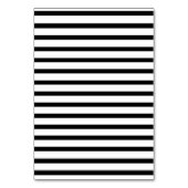 Elegante Schwarz-weiß Stripe-Goldrahmen-Hochzeit Tischnummer (Rückseite)