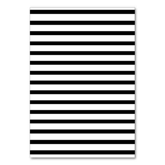 Elegante Schwarz-weiß Stripe-Goldrahmen-Hochzeit Tischnummer (Rückseite)